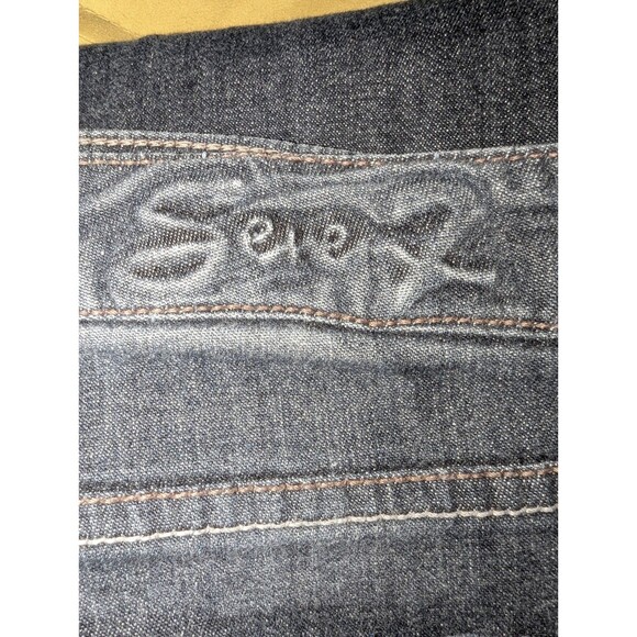 Seven7 Women's Jeans Blue Size 14 Straight Leg Stretch Logo High Rise 28" Denim - Picture 5 of 8